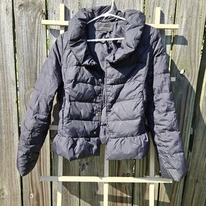 BCBG Maxazria Black Short Goose Feather Down Filled Puffer Coat M